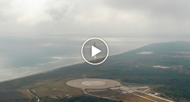 A Aterragem Perfeita Do Foguetão Falcon 9 Da Space X
