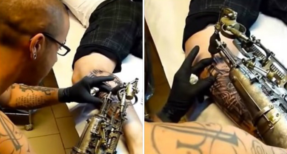 Tatuador Sem Braço Recebe a Primeira Prótese Do Mundo Que Também é Uma Máquina Tatuadora