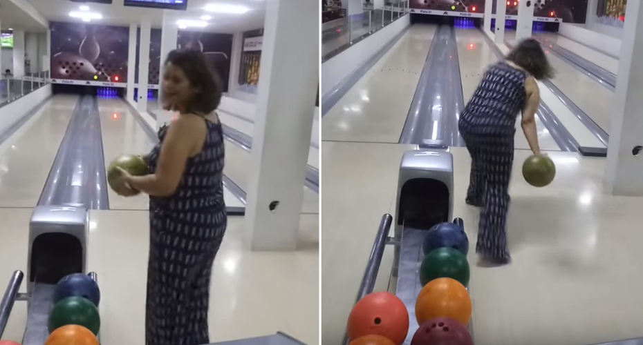 VIDEO: Primeira Experiência Com Bowling Termina Em Desastre