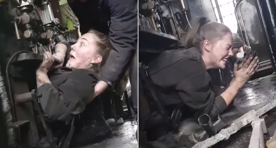 Mecânica Fica Presa No Interior De Motor De Locomotiva a Vapor Mecânica Fica Presa No Interior De Motor De Locomotiva a Vapor