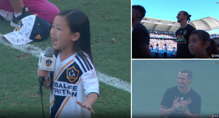 Zlatan Ibrahimović Não Fica Indiferente à Forma Como Esta Menina De 7 Anos Canta o Hino Dos EUA