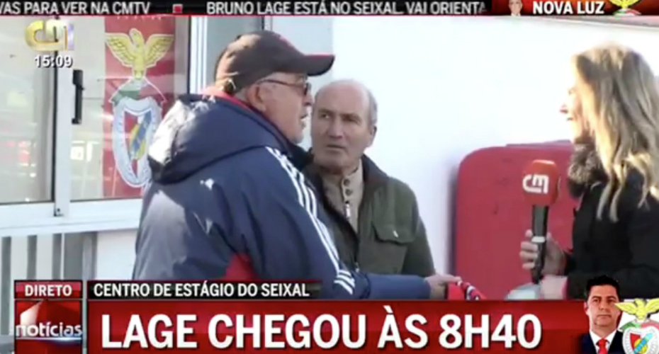 Adeptos Seniores Do Benfica “Apertam” Com Jornalista Da CMTV