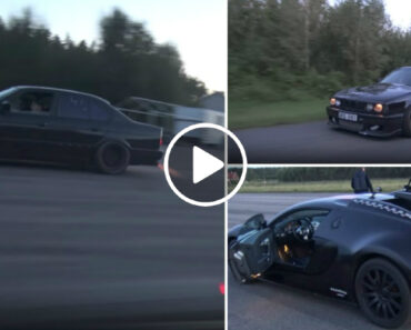 Condutor De Bugatti Veyron Não Esperava o Poder Feroz De Um Velhinho BMW M5 E34 Turbo