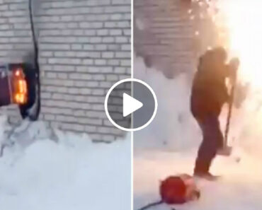 Homem Comete o Erro De Tentar Apagar Incêndio Elétrico Com Neve Homem Comete o Erro De Tentar Apagar Incêndio Elétrico Com Neve