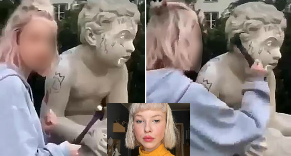 Vídeo Mostra “Estrela” Do Instagram a Destruir Estátua Com Mais De 200 Anos Para Ganhar Seguidores Vídeo Mostra “Estrela” Do Instagram a Destruir Estátua Com Mais De 200 Anos Para Ganhar Seguidores