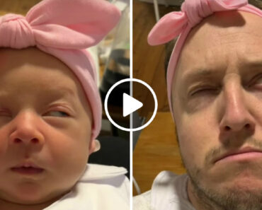 Pai Faz Imitação Perfeita Das Reações Da Sua Bebé Recém-Nascida
