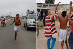 Jovem De 13 Anos Descalço e Sem T-shirt Vence Prova e Comove o Peru