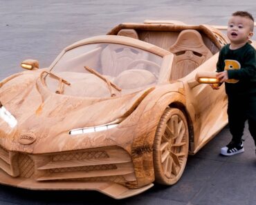 Pai Constrói Bugatti Centodieci Em Madeira Para o Filho
