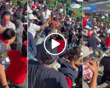 Surreal: Dois Adeptos Da Ferrari Agredidos Violentamente Na Bancada No GP Do México