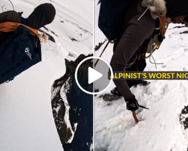 O Pior Pesadelo De Um Alpinista Durante Passeio Em Montanha Cheia De Neve
