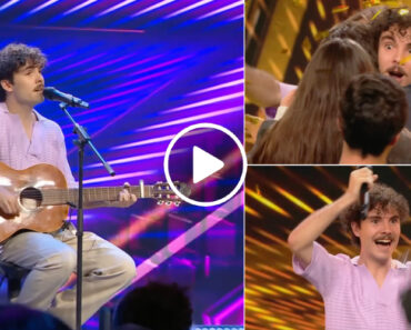 Concorrente Cantou Pela 1º Vez Num Palco e Recebeu o Botão Dourado De Sílvia Aberto Concorrente Cantou Pela 1º Vez Num Palco e Recebeu o Botão Dourado De Sílvia Aberto