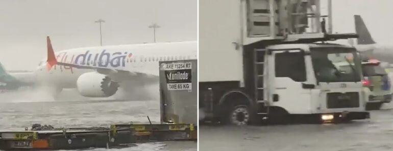 Aviões Aterram Em “Lago” No Aeroporto Do Dubai Após Chuvas Fortes