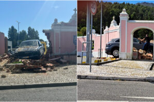 Condutor Tentou Sair De Parque Pelo Local Errado e Derrubou Parede Da Quinta Da Beloura