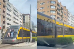 Duas Jovens Foram Filmadas a Viajar Penduradas Do Lado De Fora Do Metro Do Porto