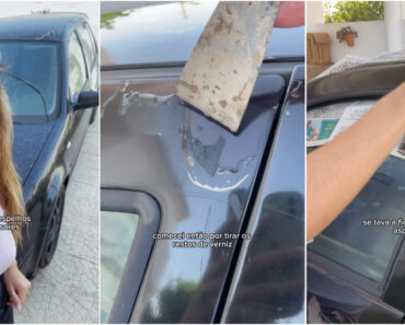 Portuguesa Pintou o Carro a Spray e Registou Todo o Processo Portuguesa Pintou o Carro a Spray e Registou Todo o Processo