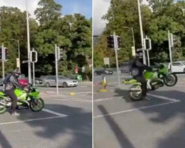 Motociclista Exibe-se Com Aceleradelas Ruidosas e Acaba Por Perder o Controlo Da Mota