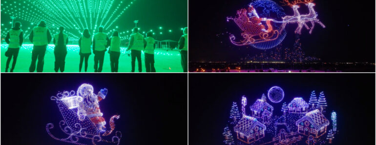5000 Drones Criaram Um Espetáculo De Natal e Estabeleceram Novo Recorde Do Guinness 5000 Drones Criaram Um Espetáculo De Natal e Estabeleceram Novo Recorde Do Guinness