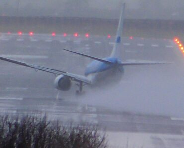 A Impressionante Descolagem De Um Boeing 737 Durante a Tempestade Darragh