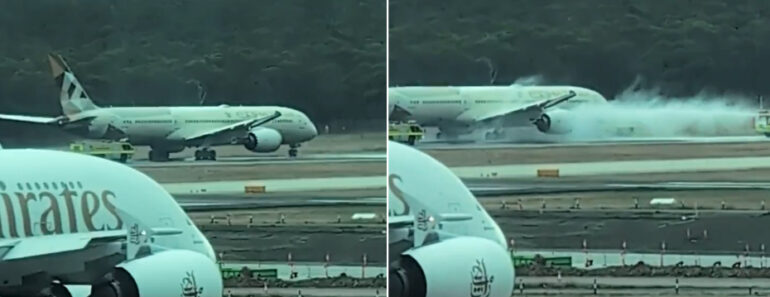 Pneus De Avião Da Etihad Airways Explodem Durante Descolagem Na Austrália Pneus De Avião Da Etihad Airways Explodem Durante Descolagem Na Austrália