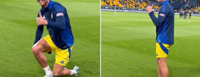 Espetador Especial “Invadiu” Aquecimento e Cristiano Ronaldo Reagiu Assim Espetador Especial “Invadiu” Aquecimento e Cristiano Ronaldo Reagiu Assim