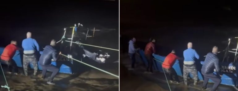 Tempestade Nuria Arrasta Barco Em Vila Nova De Gaia e Dezenas De Pessoas Arriscam a Vida Para o Resgatar Tempestade Nuria Arrasta Barco Em Vila Nova De Gaia e Dezenas De Pessoas Arriscam a Vida Para o Resgatar