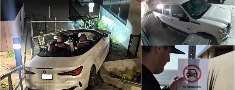 Condutor Despista-se e BMW Vai Parar a Escadaria… Polícia Reage Com Humor: “Proibido Veículos” Condutor Despista-se e BMW Vai Parar a Escadaria… Polícia Reage Com Humor: “Proibido Veículos”