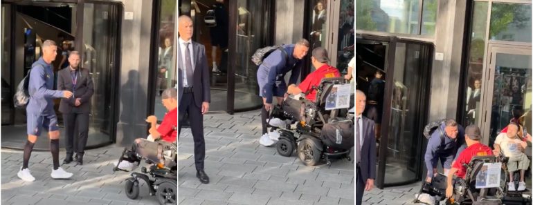 Fã Em Cadeira De Rodas “Atropela” Cristiano Ronaldo e o Português Reagiu Com Boa Disposição Fã Em Cadeira De Rodas “Atropela” Cristiano Ronaldo e o Português Reagiu Com Boa Disposição