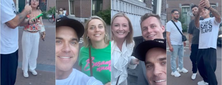 Robbie Williams Surpreende Ao Pedir Selfies a Desconhecidos Nas Ruas De Amesterdão Robbie Williams Surpreende Ao Pedir Selfies a Desconhecidos Nas Ruas De Amesterdão