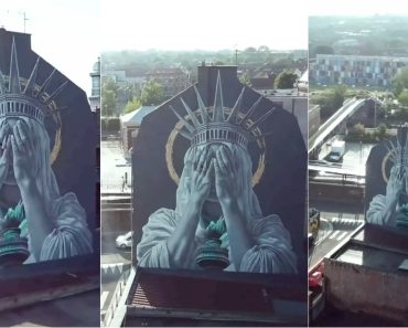 Mural Da “Senhora Da Liberdade Envergonhada” Tornou-se Viral e Gerou Reações Mistas Mural Da “Senhora Da Liberdade Envergonhada” Tornou-se Viral e Gerou Reações Mistas