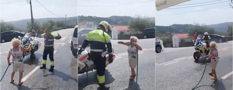 Mulher “Regou” Militares Da GNR Durante a Volta a Portugal e Tornou-se Viral Mulher “Regou” Militares Da GNR Durante a Volta a Portugal e Tornou-se Viral