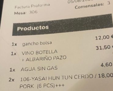 Restaurante Em Ibiza Surpreende Cliente Com Taxa De 12€ Por Pendurar a Mala Restaurante Em Ibiza Surpreende Cliente Com Taxa De 12€ Por Pendurar a Mala