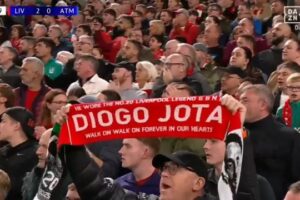 De Arrepiar. Diogo Jota Homenageado Ao Minuto 20 Do Liverpool-Atlético
