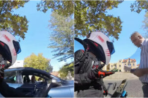 Condutor Irrita-se Com “Acelerações e Raters” e Manda Parar Motociclista