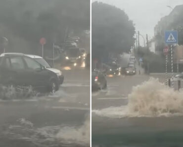 Chuva Intensa Inunda Rotunda De Oeiras. Bombeiros Acorreram Ao Local Chuva Intensa Inunda Rotunda De Oeiras. Bombeiros Acorreram Ao Local