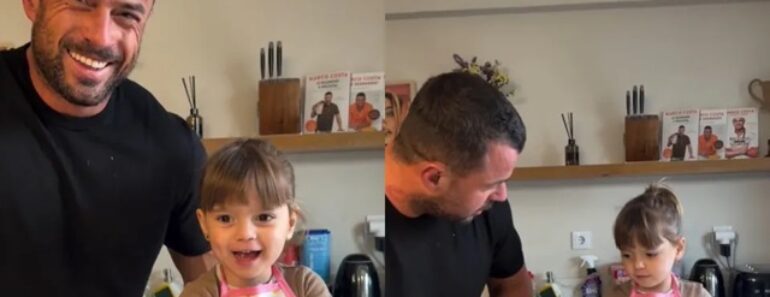 Marco Costa e Filha Preparam Juntos Bolo De Aniversário Marco Costa e Filha Preparam Juntos Bolo De Aniversário