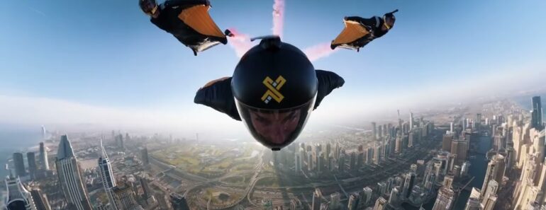 Atletas De Wingsuit Desafiam a Gravidade No Hotel Mais Alto Do Mundo No Dubai Atletas De Wingsuit Desafiam a Gravidade No Hotel Mais Alto Do Mundo No Dubai