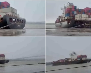 Vídeo Mostra Navio De 260 Metros a Romper Amarras e a Ficar à Deriva No Rio Tejo Vídeo Mostra Navio De 260 Metros a Romper Amarras e a Ficar à Deriva No Rio Tejo