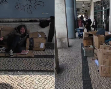 Turista Mostra a Decadência Das Ruas De Lisboa Turista Mostra a Decadência Das Ruas De Lisboa