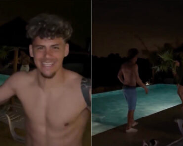 Maxi Araújo Cumpriu Promessa e Festejou o Apuramento Com Um Mergulho De madrugada Maxi Araújo Cumpriu Promessa e Festejou o Apuramento Com Um Mergulho De madrugada