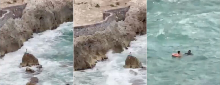 Menino Fica Preso Numa Rocha No Meio Do Mar e Acaba Salvo Pelas Equipas De Emergência Menino Fica Preso Numa Rocha No Meio Do Mar e Acaba Salvo Pelas Equipas De Emergência