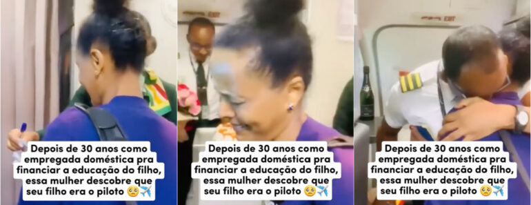 Após 30 Anos a Trabalhar Como Doméstica, Mãe Descobre Que o Filho é o Piloto Do Voo Após 30 Anos a Trabalhar Como Doméstica, Mãe Descobre Que o Filho é o Piloto Do Voo