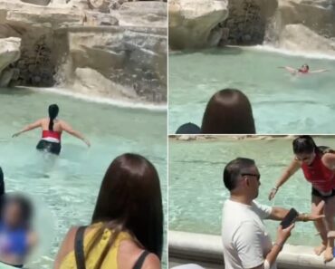 Turista Desafia Proibição e Banha-se Na Fontana di Trevi Em Plena Onda De Calor Turista Desafia Proibição e Banha-se Na Fontana di Trevi Em Plena Onda De Calor