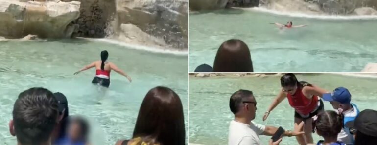 Turista Desafia Proibição e Banha-se Na Fontana di Trevi Em Plena Onda De Calor Turista Desafia Proibição e Banha-se Na Fontana di Trevi Em Plena Onda De Calor