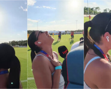 Jornalista Colombiana Emociona-se e Chora Após Receber Um “Olá” De Cristiano Ronaldo Jornalista Colombiana Emociona-se e Chora Após Receber Um “Olá” De Cristiano Ronaldo