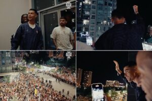 Ronaldo Lidera Euforia Na Varanda Do Hotel Em Toronto Após Vitória Sobre a Croácia