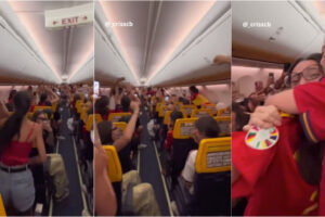 Piloto Anuncia o Título Mundial De Espanha Durante Um Voo e Deixa Os Passageiros Em Êxtase
