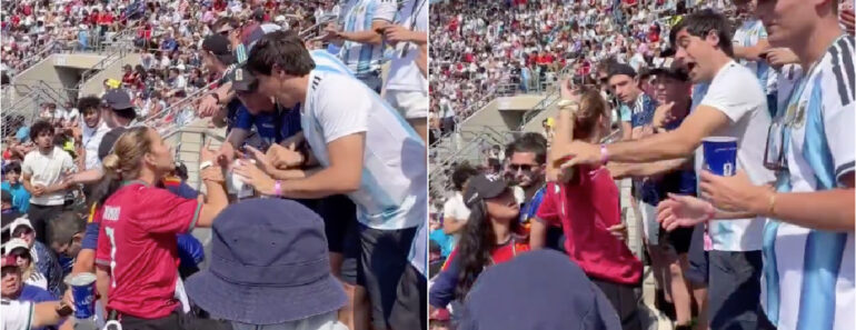 Adepta Com Camisola De Cristiano Ronaldo Enfrenta Adeptos Argentinos Na Final Do Mundial Adepta Com Camisola De Cristiano Ronaldo Enfrenta Adeptos Argentinos Na Final Do Mundial