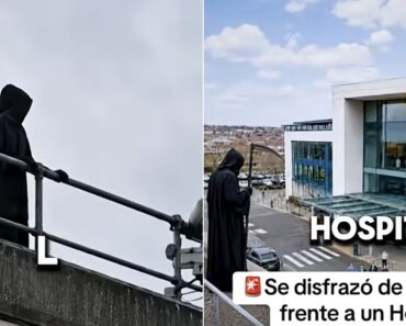 Homem Vestido De Morte Instala-se No Telhado De Hospital Para Vigiar Doentes Homem Vestido De Morte Instala-se No Telhado De Hospital Para Vigiar Doentes
