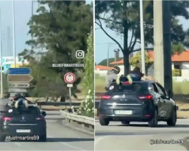 Jovens Filmados a Circular Com Passageiro No Tejadilho De Carro Em Aveiro Jovens Filmados a Circular Com Passageiro No Tejadilho De Carro Em Aveiro