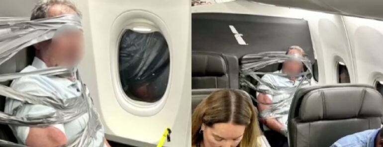 Passageiro Causa Caos Num Avião e Acaba Imobilizado Com Fita Adesiva Durante Voo Passageiro Causa Caos Num Avião e Acaba Imobilizado Com Fita Adesiva Durante Voo